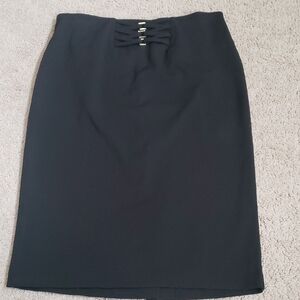 NYCC Size Small Elegant Black Pencil Skirt With Gold Accents